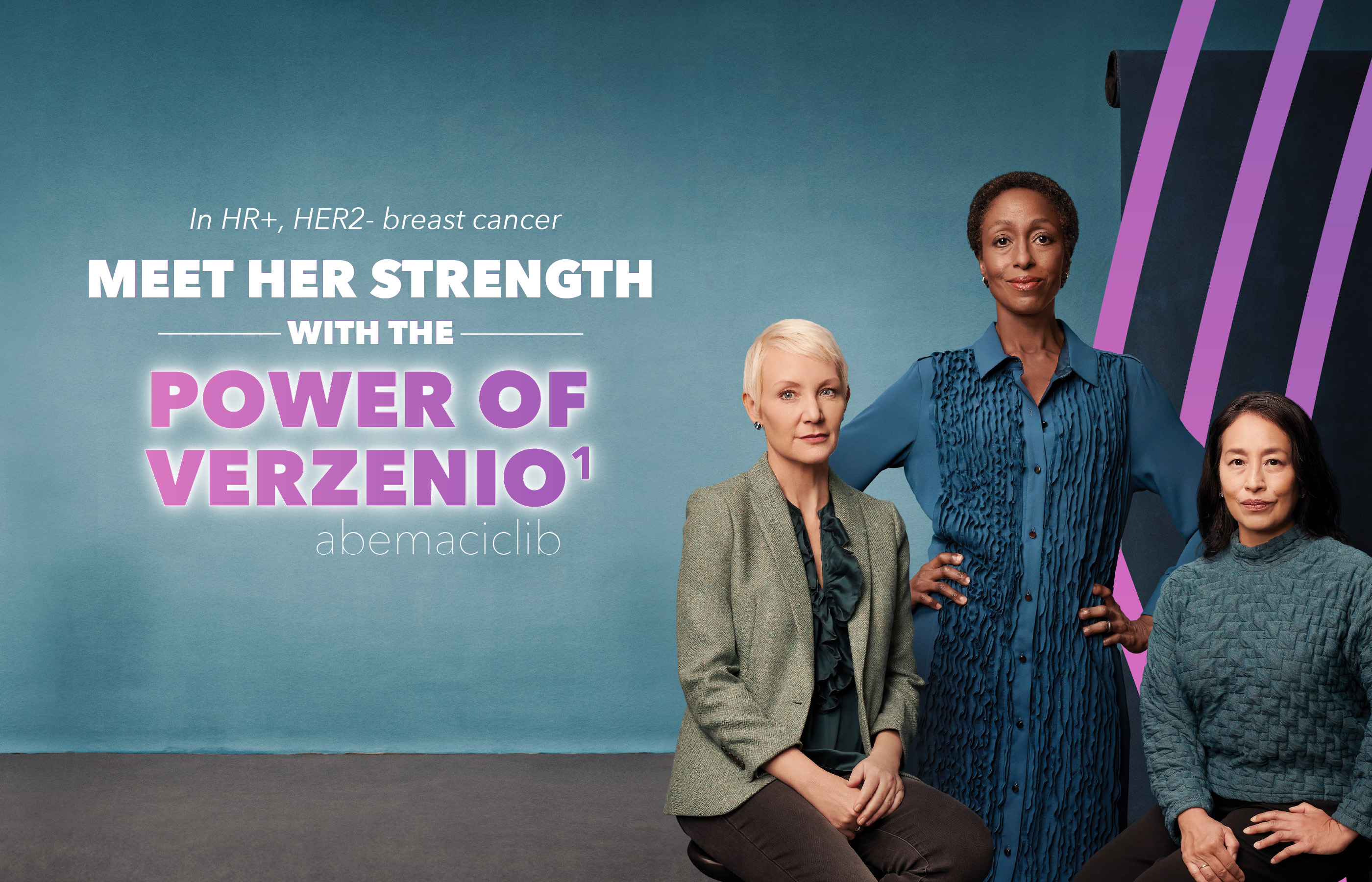 In HR+, HER2- breast cancer, meet her strength with the power of verzenio, abemaciclib